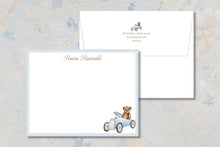Load image into Gallery viewer, Teddy Bear Boys Stationery | Vintage Toy Car From The Nursery Of Thank You Cards