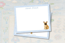 Load image into Gallery viewer, French Bulldog Notecards | Watercolor Frenchie Personalized Stationery