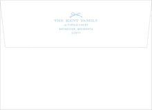 Load image into Gallery viewer, Classic Blue Gingham Birth Announcement Card for Baby Boy | Preppy Newborn Announcement