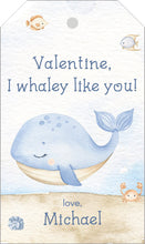 Load image into Gallery viewer, Whaley Like You Valentines Treat Tags