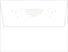 Load image into Gallery viewer, Rainbow Star Stationery | Colorful Celestial Notecards | Personalized Note Set