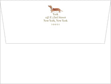 Load image into Gallery viewer, Personalized Dachshund Stationery | Wiener Dog Notecards | Custom Name