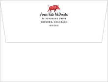 Load image into Gallery viewer, Personalized University of Arkansas Inspired Stationery