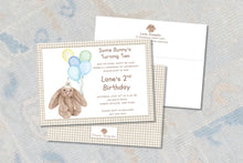 Load image into Gallery viewer, Jellycat Bunny Birthday Invitation | Some Bunny Party Invite