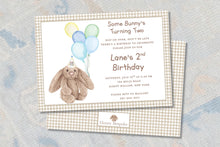 Load image into Gallery viewer, Jellycat Bunny Birthday Invitation | Some Bunny Party Invite