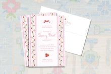 Load image into Gallery viewer, Berry First Birthday Invitation | Strawberry Invite Digital Download | Pink Gingham