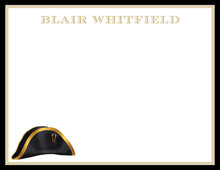 Load image into Gallery viewer, Vanderbilt Stationery | Personalized Note Cards in Black and Gold
