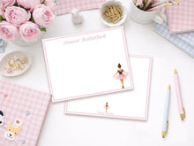 Load image into Gallery viewer, Ballerina Stationery Set | Watercolor Ballet Notecards | Dancer Notes
