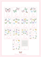 Load image into Gallery viewer, The image is a collage of 12 images, each depicting a different stage of a baby's growth, with a focus on the first year. The images include a butterfly, a baby, and various stages of a baby's development. The images are arranged in a grid format, with each row representing a different stage and each column representing a different type of baby. The images are all in a pink color scheme, creating a cohesive and visually appealing layout.