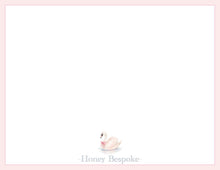 Load image into Gallery viewer, Personalized Swan Notecards | Pink Baby Girl Thank You Cards