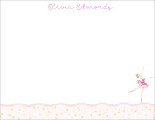 Load image into Gallery viewer, Personalized Ballerina Note Cards | Custom Ballet Stationery