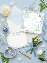 Load image into Gallery viewer, Baby Boy Lily of the Valley Invitation | Shower & Baptism Invite