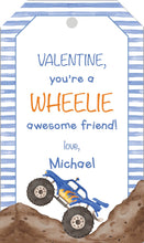 Load image into Gallery viewer, Monster Truck Valentines Tags | Hot Wheels Valentine Boys