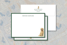 Load image into Gallery viewer, Personalized Golden Retriever Stationery | Classic Men's Notecards
