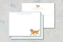 Load image into Gallery viewer, Golden Retriever Stationery Set | Personalized Goldie Dog Note Cards