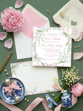 Load image into Gallery viewer, Lily of the Valley Baby Shower Invitation | Floral Girl Shower Invite