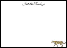 Load image into Gallery viewer, Watercolor Leopard Stationery | Personalized Women's Classic Note Cards