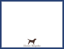 Load image into Gallery viewer, Personalized Chocolate Lab Stationery | Labrador Notecards | Gift for Dog Lovers