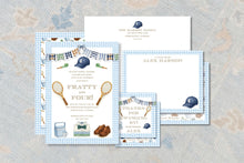 Load image into Gallery viewer, Fratty and Four Tennis Invitation | Preppy Boys 4th Birthday