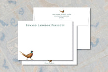 Load image into Gallery viewer, Personalized Pheasant Mens Stationery | Hunting Notecards | Gifts for Men