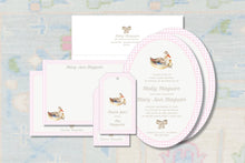 Load image into Gallery viewer, Pink Duckling Baby Shower Invitation | Watercolor Ducks Party Invite