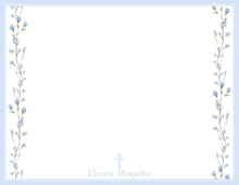 Load image into Gallery viewer, Baptism Thank You Cards | Boy Watercolor Floral Cross | Personalized