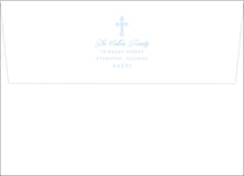 Load image into Gallery viewer, Boy Baptism Invitation | Watercolor Cross | Blue Floral Border | Baby Dedication Invite
