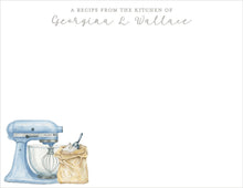 Load image into Gallery viewer, Personalized Recipe Cards | Watercolor Mixer | Bridal Shower Recipe Card