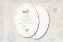 Load image into Gallery viewer, Pink Duckling Baby Shower Invitation | Watercolor Ducks Party Invite
