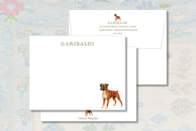 Load image into Gallery viewer, Personalized Boxer Dog Stationery | Custom NoteCards