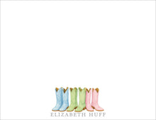 Load image into Gallery viewer, Cowgirl Boot Stationery | Texas Personalized Notecards