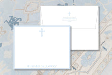 Load image into Gallery viewer, Baptism Thank You Cards | Blue Cross Stationery | Personalized Boy