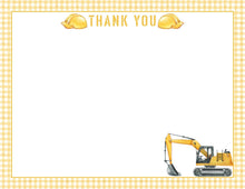 Load image into Gallery viewer, Construction Thank You Cards | Bulldozer Stationery | Front Loader Notecards