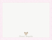 Load image into Gallery viewer, Pink Duckling Thank You Cards | Baby Shower Gingham Stationery Set