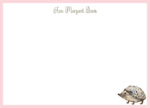 Load image into Gallery viewer, Hedgehog Stationery / Cute Hedgehog Thank You Notes / Personalized Hedgehog Stationery / Woodlands Themed Stationery / Hedgehog Notecards
