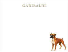 Load image into Gallery viewer, Personalized Boxer Dog Stationery | Custom NoteCards