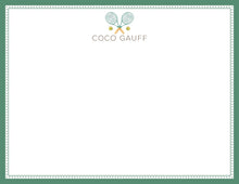 Load image into Gallery viewer, Personalized Tennis Stationery | Kids Tennis Notecards | Thank You Notes