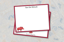 Load image into Gallery viewer, Personalized University of Arkansas Inspired Stationery