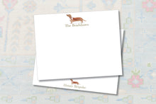 Load image into Gallery viewer, Personalized Dachshund Stationery | Custom Wiener Dog Note Cards | Pink Dachshund Gift