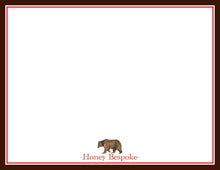 Load image into Gallery viewer, Personalized Brown and Red Stationery/ University Stationery Gifts / Personalized Brown Bear Graduation Gifts / Brown Bear Christmas Gift