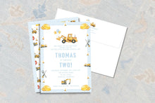 Load image into Gallery viewer, Construction Birthday Invitation | Bulldozer Party