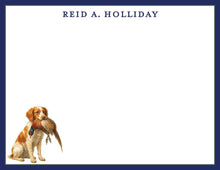Load image into Gallery viewer, Brittany Spaniel Stationery | Personalized Hunting Dog Notecards | Gift for Hunters