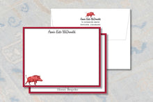 Load image into Gallery viewer, Personalized University of Arkansas Inspired Stationery