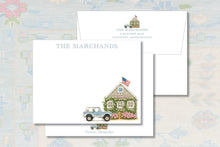 Load image into Gallery viewer, Nantucket Hydrangea Stationery | Personalized Coastal Notecards