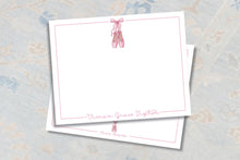 Load image into Gallery viewer, Personalized Ballerina Stationery | Pink Ballet Note Cards