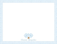 Load image into Gallery viewer, Personalized Pickleball Stationery | Gingham Notecards