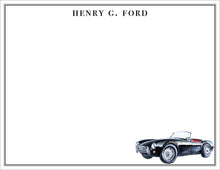Load image into Gallery viewer, Personalized Classic Cobra Car Notecards | Vintage Car Stationery | Custom Name