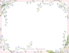 Load image into Gallery viewer, Pink Lily of the Valley Notecards | Personalized Floral Stationery Set