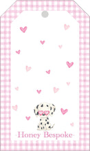 Load image into Gallery viewer, Cute Puppy Valentines Gift Tag - Preppy Doggy Valentines Gift