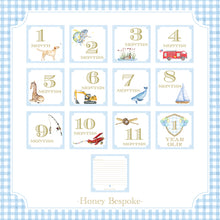 Load image into Gallery viewer, Preppy and Classic Boy Watercolor Milestone Cards